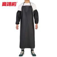高翊柏 17030495 PVC防水围裙 黑红复合围裙+套袖 110*80cm 双层加厚防水防污耐酸碱PVC皮围腰