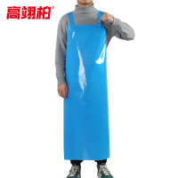 高翊柏 17030613 TPU围裙 蓝色双肩款 110*80cm 防水防油加厚加长耐磨围兜 实验室工作耐酸碱挂脖围腰