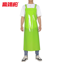 高翊柏 17030623 TPU围裙 绿色双肩款 110*80cm 防水防油加厚加长耐磨围兜 实验室工作耐酸碱挂脖围腰