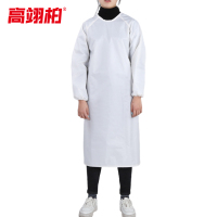 高翊柏 17030647 防水布罩衣 白色 110*115cm 防水防油加厚加长耐磨围兜 实验室工作耐酸碱挂脖围腰