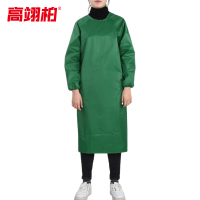 高翊柏 17030653 防水布罩衣 果绿色 110*115cm 防水防油加厚加长耐磨围兜 实验室工作耐酸碱挂脖围腰