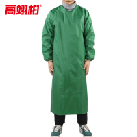 高翊柏 17030661 防水布罩衣 果绿色 120*125cm 防水防油加厚加长耐磨围兜 实验室工作耐酸碱挂脖围腰