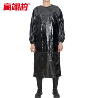 高翊柏 17030693 牛筋防水罩衣 黑色 125*110cm 防水防油加厚加长耐磨围兜 实验室工作耐酸碱挂脖围腰