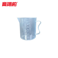 高翊柏 33010579 PP塑料量杯 500ml 带手柄 塑料刻度量杯加厚透明杯 实验容量杯 10个装
