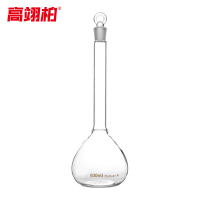 高翊柏 33010277 容量瓶 透明 500ml 玻璃加厚定量瓶定容瓶磨口具塞耐高温实验室定量摇瓶