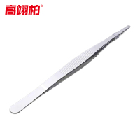 高翊柏 33010955 304不锈钢带齿镊子 直圆 18cm 加厚加圆手术镊敷料镊组织镊子