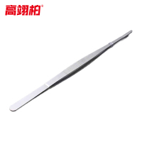 高翊柏 33010957 304不锈钢带齿镊子 直圆 25cm 加厚加圆手术镊敷料镊组织镊子