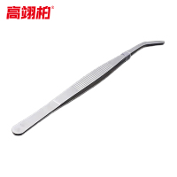高翊柏 33010963 304不锈钢带齿镊子 弯圆 18cm 加厚加圆手术镊敷料镊组织镊子