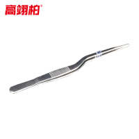 高翊柏 33010967 304不锈钢带齿镊子 枪状 14cm 加厚加圆手术镊敷料镊组织镊子