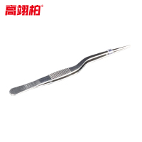 高翊柏 33010968 304不锈钢带齿镊子 枪状 16cm 加厚加圆手术镊敷料镊组织镊子