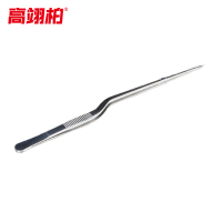 高翊柏 33010970 304不锈钢带齿镊子 枪状 23cm 加厚加圆手术镊敷料镊组织镊子