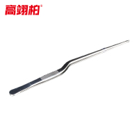 高翊柏 33010971 304不锈钢带齿镊子 枪状 26cm 加厚加圆手术镊敷料镊组织镊子