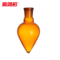 高翊柏 33010270 梨形烧瓶 棕色 500ml-24 高硼硅烧瓶厚壁展示瓶 标准口鸡心瓶