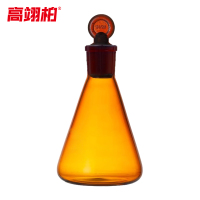 高翊柏 33010201 棕色碘量瓶 500ml 高硼硅玻璃定碘烧瓶实验室三角烧瓶