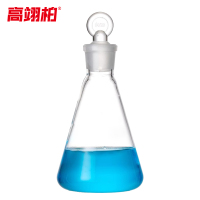 高翊柏 33010205 白色碘量瓶 100ml 高硼硅玻璃定碘烧瓶实验室三角烧瓶