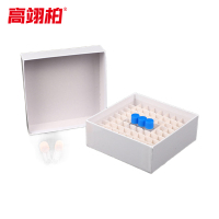 高翊柏 33010942 纸质冻存管盒 81格2ml-隔水 冷冻管盒样本冻存盒低温储存试管盒