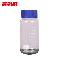 高翊柏 33010727 蓝盖试剂瓶 500ml透明 高硼硅带四氟垫 丝口玻璃瓶带刻度溶剂瓶取样瓶