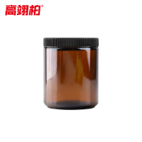 高翊柏 33010766 棕色土壤采样瓶 250ml+PE盖垫 广口瓶 户外玻璃取样瓶 直口样品瓶