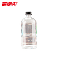 高翊柏 33010775 波士顿瓶 500ml透明 黑铝盖试剂取样瓶 丝口螺纹细口小口玻璃瓶
