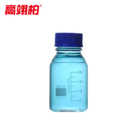 高翊柏 33010814 蓝盖玻璃试剂瓶 250ml GL45螺口透明玻璃瓶液体丝口刻度取样瓶