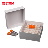 高翊柏 33010947 纸质冻存管盒 36格5ml-隔水 冷冻管盒样本冻存盒低温储存试管盒