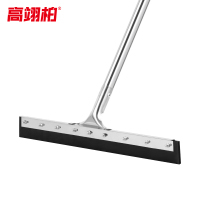 高翊柏 32040138 不锈钢地刮 黑色橡胶款40cm 杆长1.25m 地板刮水器清洁刮卫浴地扫刮刀推水器