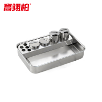 高翊柏 33011030 201不锈钢盘 30*20.5*5cm(配2小2大瓶)手术托盘畜牧兽用器械盘输液注射托盘