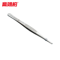 高翊柏 33011071 304不锈钢镊子 20cm圆直头 防碘伏敷料镊组织镊