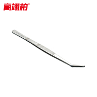 高翊柏 33011079 304不锈钢镊子 25cm圆弯头 防碘伏敷料镊组织镊