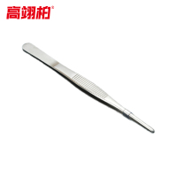 高翊柏 33011083 430不锈钢镊子 16cm圆直头 带磁性 防碘伏敷料镊组织镊