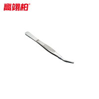 高翊柏 33011089 430不锈钢镊子 14cm圆弯头 带磁性 防碘伏敷料镊组织镊