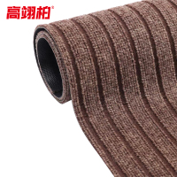 高翊柏 32010383 七条纹地垫 咖啡色40*60cm 丙纶入户门口地垫防尘防滑进门垫复合脚垫