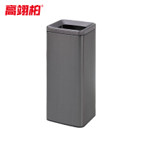 高翊柏 32030355 不锈钢直投垃圾桶 30L黑金色正方形 酒店大堂立式商场电梯厅垃圾箱不锈钢烟灰桶