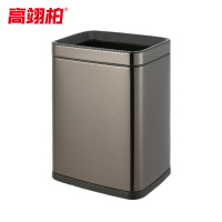 高翊柏 32030360 不锈钢直投垃圾桶 10L黑金色 酒店大堂立式商场电梯厅垃圾箱不锈钢烟灰桶
