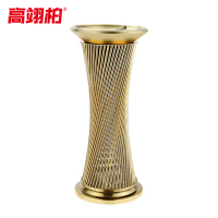 高翊柏 32030414 新概念烟灰缸垃圾桶 小蛮腰款-钛金 33*33*73cm 酒店大堂电梯口吸烟室商场烟灰桶