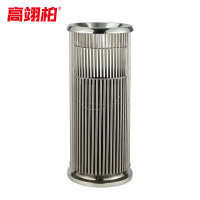 高翊柏 32030419 新概念烟灰缸垃圾桶 直管款-不锈钢 30*30*72cm 酒店大堂电梯口吸烟室商场烟灰桶