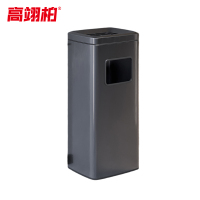 高翊柏 32030334 不锈钢烟灰柱垃圾桶 30L黑金色长方形 酒店大堂立式商场电梯厅垃圾箱不锈钢烟灰桶