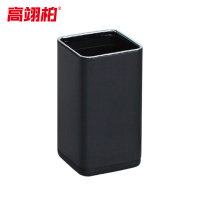 高翊柏 32030507 双层不锈钢垃圾桶 黑色9L-方形直投 酒店宾馆办公室商用环境桶客厅厕所卫生桶垃圾篓