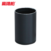 高翊柏 32030512 双层不锈钢垃圾桶 黑色10L-圆形直投 酒店宾馆办公室商用环境桶客厅厕所卫生桶垃圾篓