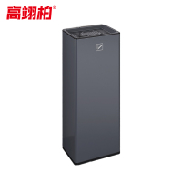 高翊柏 32030589 不锈钢灭烟桶 航空灰 30*22*73cm 酒店大堂吸烟室宾馆物业商用户外立式烟灰桶