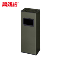 高翊柏 32030581 不锈钢烟灰垃圾桶 青古铜16L-小口 酒店宾馆办公室商用环境桶物业大堂垃圾篓