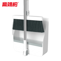 高翊柏 32040200 扫把簸箕组合套装(折叠款)白色2件套 办公室厂房用软毛扫地角度旋转笤帚