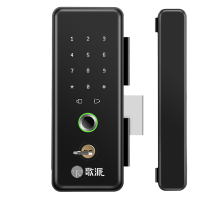 歌派 B10无框玻璃门指纹锁双门单门智能密码锁电子密码指纹门禁锁(适用门厚10-12mm,门缝宽度4-10mm)