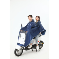 摩托车雨衣长款全身防暴雨男款电动车雨衣双人骑行电瓶车雨披女款 5XL双人[超大遮脚款牛津布雨衣]