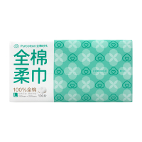 全棉时代 棉柔巾抽纸式 45g平纹,200mm*200mm,100片/包*1包