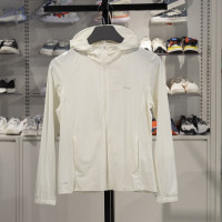 李宁(LI-NING)运动风衣女子2025夏季健身系列防晒冰感舒适针织外套AFDV980 乳白色AFDV980-1 L