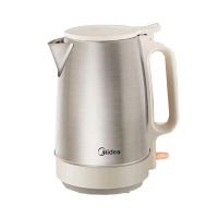 美的家用电热水壶1.7L自动断电烧水壶304不锈钢办公室开水壶快烧 MK-SH17DG02