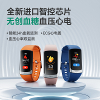 dido F50 标配尊贵黑高精度血糖无创血压血氧手环智能免扎针24小时动态心率高清健康体温手表运动睡眠跑步测量仪心电