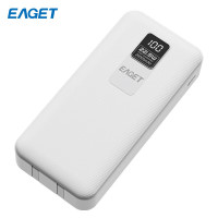 忆捷 22.5W 双自带线屏显快充 移动电源 EQ202 20000毫安 白色