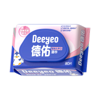 德佑 婴童湿巾婴幼儿手口湿巾弱酸无敏温和无刺激80片/包*1包